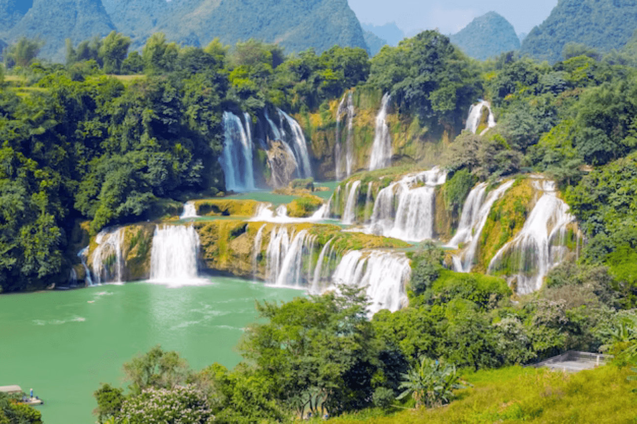 Waterfall view in northeast
