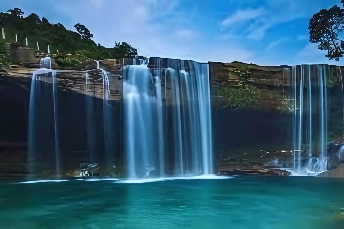 Meghalaya waterfall view